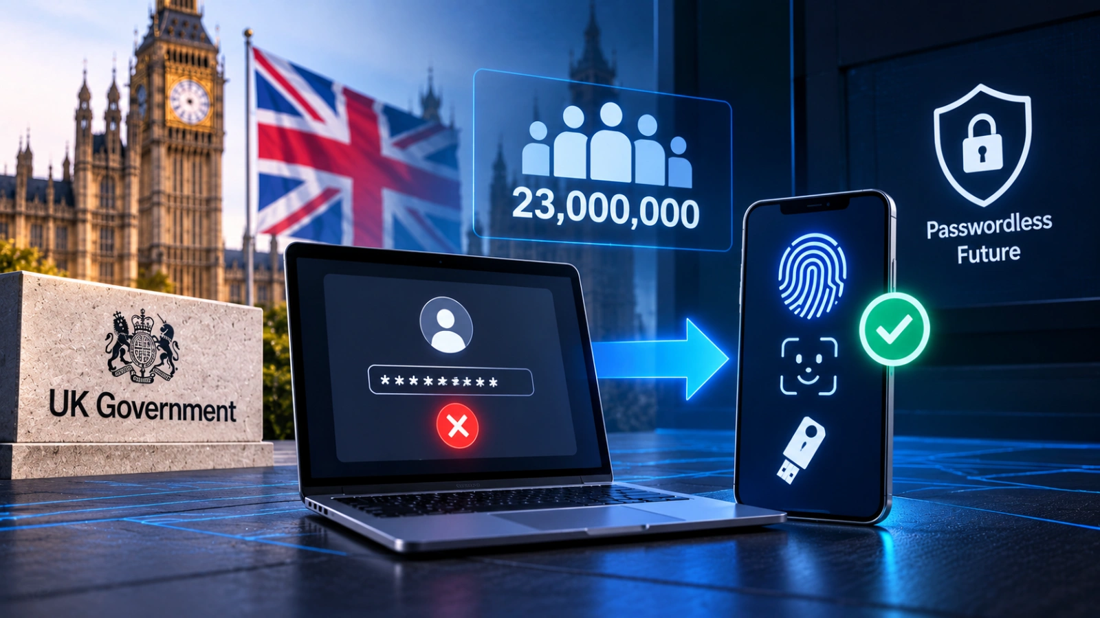 UK Government Begins Moving 23 Million Users Away From Passwords