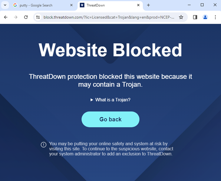 ThreatDown, kullanıcılarınızın kötü amaçlı yazılım indirmeye yönelik sosyal mühendislik uygulamalarını önlemek için bu kötü amaçlı web sitelerini engeller