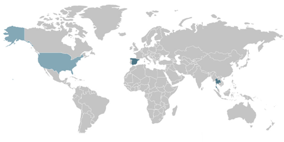 Telemetry highlighting the US, Spain, and ThailandAttack Chain Design